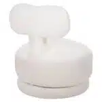 ΣΚΑΜΠΟ ΜΕ ΠΛΑΤΗ ΠΕΡΙΣΤΡΕΦΟΜΕΝΟ KRIVIO HM9775.05 ΛΕΥΚΟ TEDDY ΥΦΑΣΜΑ 52x53x60Yεκ. - Image 5