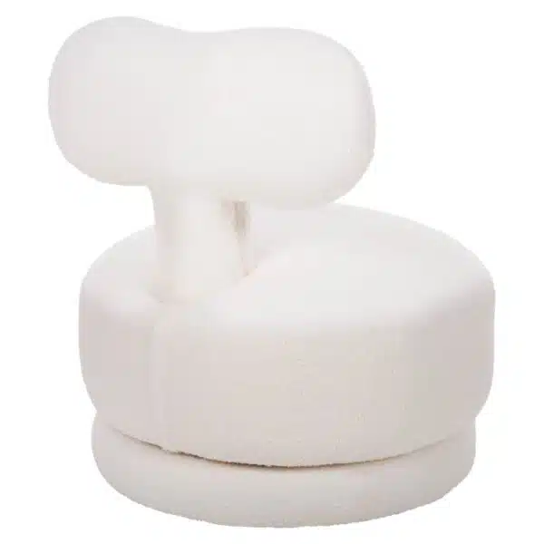 ΣΚΑΜΠΟ ΜΕ ΠΛΑΤΗ ΠΕΡΙΣΤΡΕΦΟΜΕΝΟ KRIVIO HM9775.05 ΛΕΥΚΟ TEDDY ΥΦΑΣΜΑ 52x53x60Yεκ. - Image 5