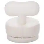 ΣΚΑΜΠΟ ΜΕ ΠΛΑΤΗ ΠΕΡΙΣΤΡΕΦΟΜΕΝΟ KRIVIO HM9775.05 ΛΕΥΚΟ TEDDY ΥΦΑΣΜΑ 52x53x60Yεκ. - Image 6