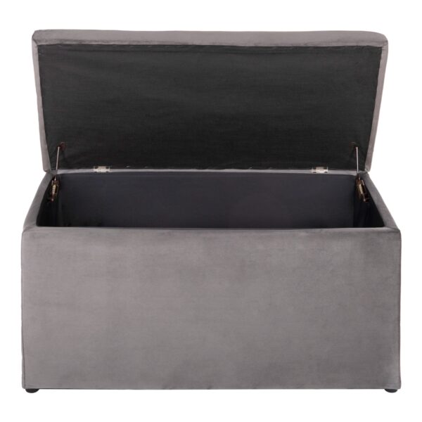 skampo-mpaoylo-me-apothikeytiko-choro-fb-3 ΣΚΑΜΠΟ-ΜΠΑΟΥΛΟ ΜΕ ΑΠΟΘΗΚΕΥΤΙΚΟ ΧΩΡΟ PUNK HM279.11 ΓΚΡΙ ΒΕΛΟΥΔΟ 90x50x50Υεκ. - Image 4