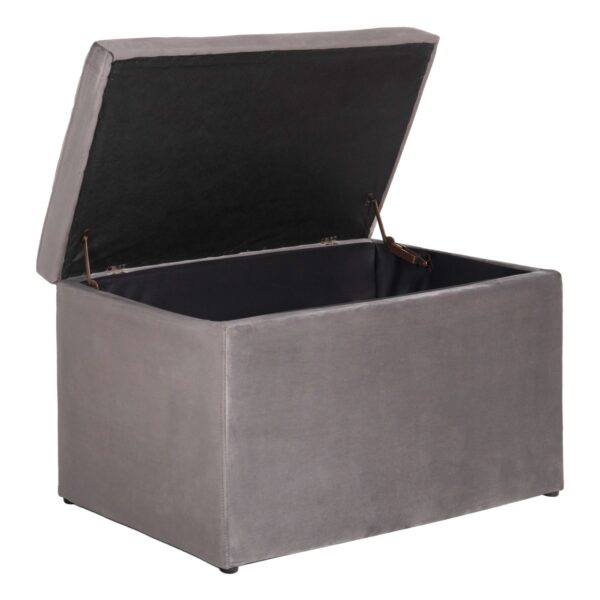 skampo-mpaoylo-me-apothikeytiko-choro-fb-4 ΣΚΑΜΠΟ-ΜΠΑΟΥΛΟ ΜΕ ΑΠΟΘΗΚΕΥΤΙΚΟ ΧΩΡΟ PUNK HM279.11 ΓΚΡΙ ΒΕΛΟΥΔΟ 90x50x50Υεκ. - Image 5