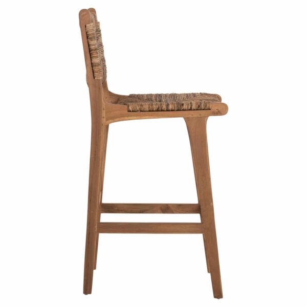 ΣΚΑΜΠΟ ΜΠΑΡ WALTER HM9841 ΞΥΛO TEAK ΣΕ ΦΥΣΙΚΟ-ΨΑΘΑ 46x55x105Υ εκ. - Image 4