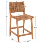 ΣΚΑΜΠΟ ΜΠΑΡ WALTER HM9842 ΞΥΛO TEAK ΣΕ ΦΥΣΙΚΟ-ΨΑΘΑ 46x55x96Υεκ. - Image 2