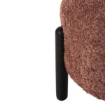 ΣΚΑΜΠΟ EWAN ΣΤΡΟΓΓΥΛΟ HM9596.02 ΡΟΖ ΜΠΟΥΚΛΕ ΥΦΑΣΜΑ-ΜΑΥΡΑ ΜΕΤΑΛΛΙΚΑ ΠΟΔΙΑ Φ45x36Υεκ. - Image 5