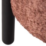 ΣΚΑΜΠΟ EWAN ΣΤΡΟΓΓΥΛΟ HM9596.02 ΡΟΖ ΜΠΟΥΚΛΕ ΥΦΑΣΜΑ-ΜΑΥΡΑ ΜΕΤΑΛΛΙΚΑ ΠΟΔΙΑ Φ45x36Υεκ. - Image 6