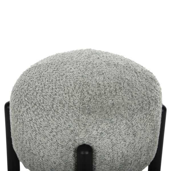 ΣΚΑΜΠΟ EWAN ΣΤΡΟΓΓΥΛΟ HM9596.05 ΦΥΣΤΙΚΙ ΜΠΟΥΚΛΕ ΥΦΑΣΜΑ-ΜΑΥΡΑ ΜΕΤΑΛ. ΠΟΔΙΑ Φ45x36Υεκ - Image 4