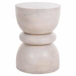 ΣΚΑΜΠΟ ΣΤΡΟΓΓΥΛΟ COIL HM9703 ΜΑΣΙΦ MANGO ΣΕ ΛΕΥΚΟ ΧΡΩΜΑ Φ35x51Υ εκ.