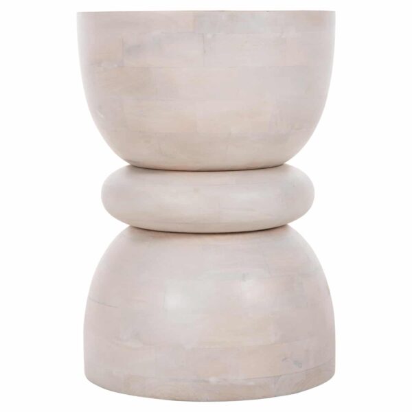 ΣΚΑΜΠΟ ΣΤΡΟΓΓΥΛΟ COIL HM9703 ΜΑΣΙΦ MANGO ΣΕ ΛΕΥΚΟ ΧΡΩΜΑ Φ35x51Υ εκ. - Image 3