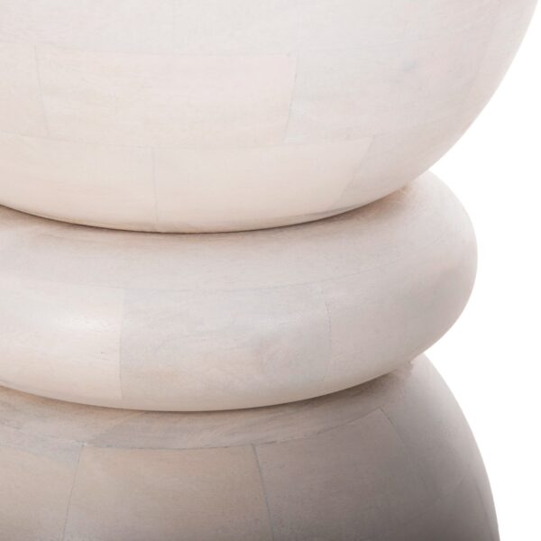 ΣΚΑΜΠΟ ΣΤΡΟΓΓΥΛΟ COIL HM9703 ΜΑΣΙΦ MANGO ΣΕ ΛΕΥΚΟ ΧΡΩΜΑ Φ35x51Υ εκ. - Image 5