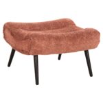 ΣΚΑΜΠΟ-ΥΠΟΠΟΔΙΟ KEMBA HM9606.02 ΡΟΖ ΜΠΟΥΚΛΕ-ΜΑΥΡΑ ΞΥΛΙΝΑ ΠΟΔΙΑ 68X58X40Υ εκ.