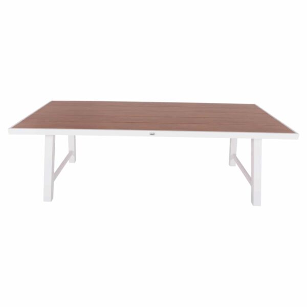 ΤΡΑΠΕΖΙ ΑΛΟΥΜΙΝΙΟΥ GOBAR HM6060.01 ΛΕΥΚΟ ΜΕ ΕΠΙΦΑΝΕΙΑ ΑΠΟΜΙΜΗΣΗΣ ΞΥΛΟΥ 240Χ105Χ75Υεκ. - Image 3