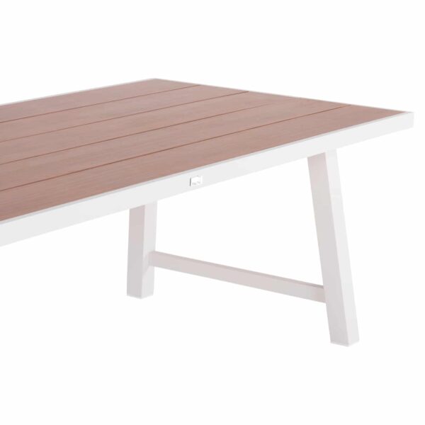 ΤΡΑΠΕΖΙ ΑΛΟΥΜΙΝΙΟΥ GOBAR HM6060.01 ΛΕΥΚΟ ΜΕ ΕΠΙΦΑΝΕΙΑ ΑΠΟΜΙΜΗΣΗΣ ΞΥΛΟΥ 240Χ105Χ75Υεκ. - Image 5