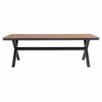 ΤΡΑΠΕΖΙ ΑΛΟΥΜΙΝΙΟΥ ΟΡΘΟΓΩΝΙΟ TAWNEE HM6039.01 ΑΝΘΡΑΚΙ-POLYWOOD ΦΥΣΙΚΟ 219,5x89,5x73Υ - Image 3