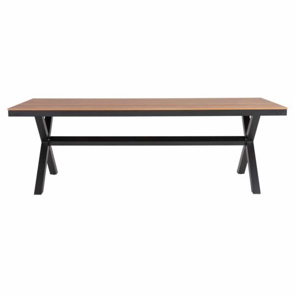 ΤΡΑΠΕΖΙ ΑΛΟΥΜΙΝΙΟΥ ΟΡΘΟΓΩΝΙΟ TAWNEE HM6039.01 ΑΝΘΡΑΚΙ-POLYWOOD ΦΥΣΙΚΟ 219,5x89,5x73Υ - Image 3