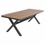 ΤΡΑΠΕΖΙ ΑΛΟΥΜΙΝΙΟΥ ΟΡΘΟΓΩΝΙΟ TAWNEE HM6039.01 ΑΝΘΡΑΚΙ-POLYWOOD ΦΥΣΙΚΟ 219,5x89,5x73Υ - Image 5