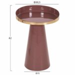 ΤΡΑΠΕΖΙ ΒΟΗΘΗΤΙΚΟ LATUR HM4250.06 ΜΕΤΑΛΛΟ ΣΕ ΚΑΦΕΚΟΚΚΙΝΟ-ΧΡΥΣΟ Φ30,5x39-42Υ εκ. - Image 2