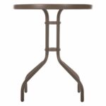 ΤΡΑΠΕΖΙ ΕΞ.ΧΩΡΟΥ ΣΤΡΟΓΓΥΛΟ LIMA HM5079.04 ΣΑΜΠΑΝΙ ΜΕΤΑΛΛΟ-ΓΥΑΛΙΝΗ ΕΠΙΦΑΝΕΙΑ Φ60x70Υ - Image 4