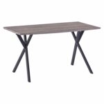 ΤΡΑΠΕΖΙ ALARICK ΜΕ MDF ΕΠΙΦΑΝΕΙΑ OLD BEECH & ΜΕΤΑΛΛΙΚΑ ΠΟΔΙΑ HM8550.02 140X80X75Υεκ.