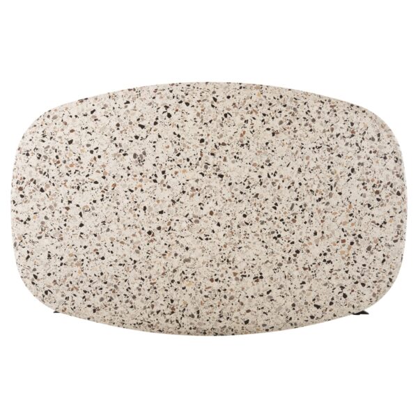 ΤΡΑΠΕΖΙ ΟΒΑΛ RODDEN HM11903.03 ΜΕ WERZALIT TERRAZZO-ΜΑΥΡΗ ΧΙΑΣΤΙ ΒΑΣΗ 146x94x75Υεκ - Image 6