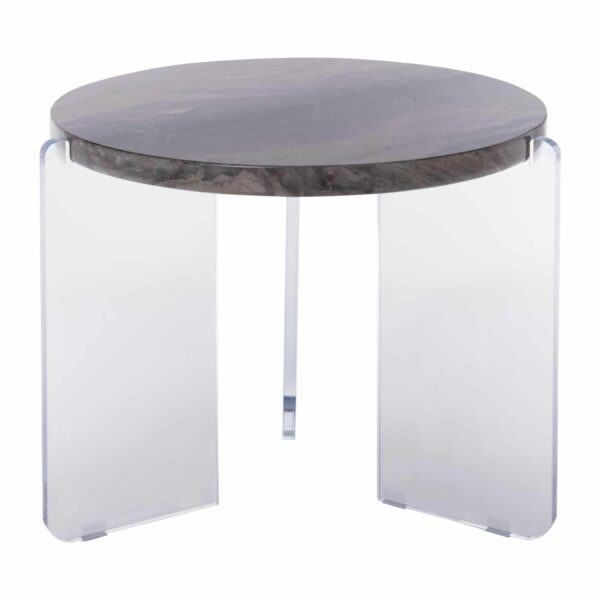 ΤΡΑΠΕΖΙ ΣΑΛΟΝΙΟΥ ACRYCON HM9780.01 MDF ME ΥΔΑΤΟΑΠΩΘΗΤΙΚΗ ΕΠΙΣΤΡΩΣΗ-ΑΚΡΥΛΙΚΑ ΠΟΔΙΑ Φ64x51Yεκ. - Image 3