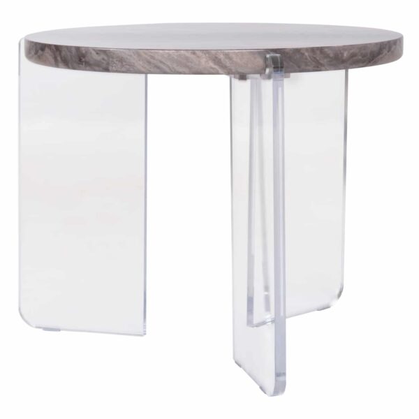 ΤΡΑΠΕΖΙ ΣΑΛΟΝΙΟΥ ACRYCON HM9780.01 MDF ME ΥΔΑΤΟΑΠΩΘΗΤΙΚΗ ΕΠΙΣΤΡΩΣΗ-ΑΚΡΥΛΙΚΑ ΠΟΔΙΑ Φ64x51Yεκ. - Image 4