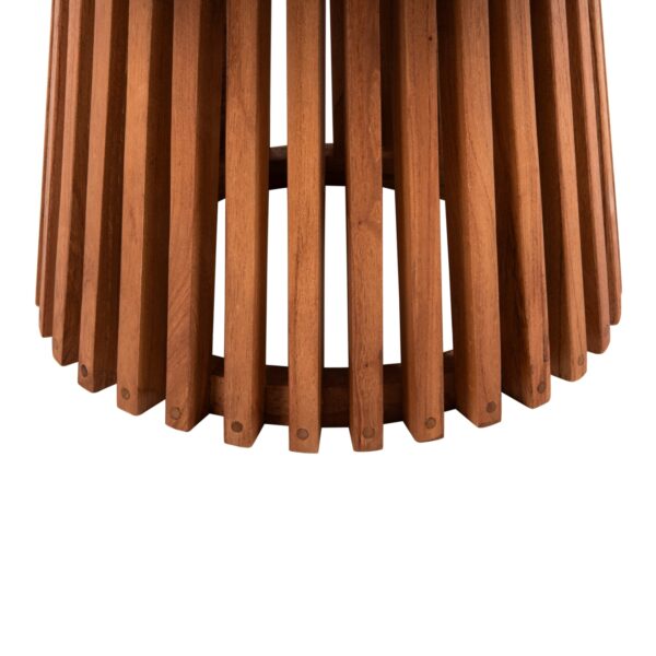 ΤΡΑΠΕΖΙ ΣΑΛΟΝΙΟΥ ΣΤΡΟΓΓΥΛΟ FRANTZ HM9523.11 ΜΑΣΙΦ MINDI ΞΥΛΟ-ΦΥΣΙΚΟ Φ100X45Υεκ. - Image 3