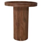 ΤΡΑΠΕΖΙ ΣΑΛΟΝΙΟΥ ΣΤΡΟΓΓΥΛΟ RAJJEH HM9692 ΜΑΣΙΦ ΑΚΑΚΙΑ ΦΥΣΙΚΟ ΧΡΩΜΑ Φ50x60Υεκ. - Image 4