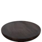 ΤΡΑΠΕΖΙ ΣΑΛΟΝΙΟΥ ΣΤΡΟΓΓΥΛΟ CRABB HM9701 ΜΑΣΙΦ MANGO ΣΚΟΥΡΟ ΚΑΦΕ Φ40x49,5Υεκ. - Image 5