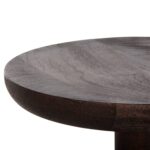 ΤΡΑΠΕΖΙ ΣΑΛΟΝΙΟΥ ΣΤΡΟΓΓΥΛΟ CRABB HM9701 ΜΑΣΙΦ MANGO ΣΚΟΥΡΟ ΚΑΦΕ Φ40x49,5Υεκ. - Image 6