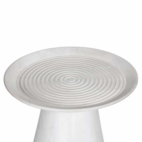 ΤΡΑΠΕΖΙ ΣΑΛΟΝΙΟΥ ΣΤΡΟΓΓΥΛΟ ROSS HM9709 ΜΑΣΙΦ ΞΥΛΟ MANGO-ΛΕΥΚΟ Φ60x45Υεκ. - Image 3