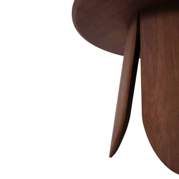 ΤΡΑΠΕΖΙ ΣΤΡΟΓΓΥΛΟ DENTY HM9612.02 MDF ΜΕ ΚΑΠΛΑΜΑ ΔΡΥΟΣ-ΧΡΩΜΑ ΚΑΡΥΔΙ Φ120x75Υεκ. - Image 6