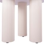 ΤΡΑΠΕΖΙ ΣΤΡΟΓΓΥΛΟ DORIK HM9768.01 MDF ΛΕΥΚΟ ΜΑΡΜΑΡΟ-MDF ΠΟΔΙΑ Φ120x77Υεκ. - Image 6