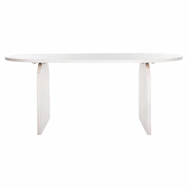 ΤΡΑΠΕΖΙ ΤΡΑΠΕΖΑΡΙΑΣ ΟΒΑΛ ΗΟΝΚΥ HM9690 ΜΑΣΙΦ ΞΥΛΟ MANGO ΣΕ ΛΕΥΚΟ 180,5x90,5x76Υεκ. - Image 4