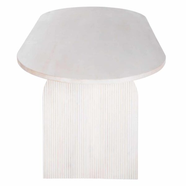 ΤΡΑΠΕΖΙ ΤΡΑΠΕΖΑΡΙΑΣ ΟΒΑΛ ΗΟΝΚΥ HM9690 ΜΑΣΙΦ ΞΥΛΟ MANGO ΣΕ ΛΕΥΚΟ 180,5x90,5x76Υεκ. - Image 6