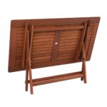 MALI Τραπέζι Κήπου - Βεράντας Πτυσσόμενο, Red Meranti 135x75x72cm - Image 3