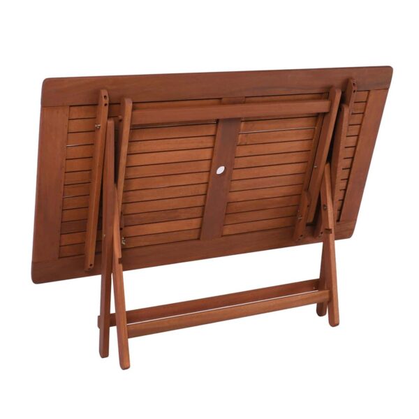 MALI Τραπέζι Κήπου - Βεράντας Πτυσσόμενο, Red Meranti 135x75x72cm - Image 3