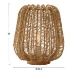 ΕΠΙΤΡΑΠΕΖΙΟ ΦΩΤΙΣΤΙΚΟ HM4350 ΜΕΤΑΛΛΟ ΜΕ PAPER ROPE ΣΕ ΦΥΣΙΚΟ Φ30,5Χ34Υεκ. - Image 2