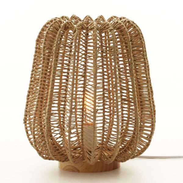 ΕΠΙΤΡΑΠΕΖΙΟ ΦΩΤΙΣΤΙΚΟ HM4350 ΜΕΤΑΛΛΟ ΜΕ PAPER ROPE ΣΕ ΦΥΣΙΚΟ Φ30,5Χ34Υεκ. - Image 3