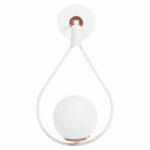 ΦΩΤΙΣΤΙΚΟ ΑΠΛΙΚΑ ΚΡΕΜΑΣΤΗ ΣΤΑΓΟΝΑ ΛΕΥΚΟ ΜΕ ΛΕΥΚΟ ΓΛΟΜΠΟ 22x20x43Yεκ.HM7640.03 - Image 3