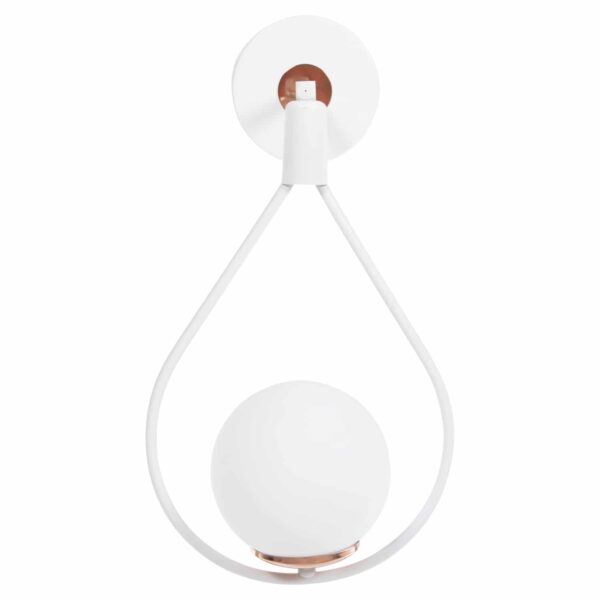 ΦΩΤΙΣΤΙΚΟ ΑΠΛΙΚΑ ΚΡΕΜΑΣΤΗ ΣΤΑΓΟΝΑ ΛΕΥΚΟ ΜΕ ΛΕΥΚΟ ΓΛΟΜΠΟ 22x20x43Yεκ.HM7640.03 - Image 3