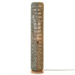 ΦΩΤΙΣΤΙΚΟ ΔΑΠΕΔΟΥ HM4356 ΜΕΤΑΛΛΟ-PAPER ROPE ΣΕ ΜΠΕΖ-ΦΥΣΤΙΚΙ Φ23X123Υεκ. - Image 3