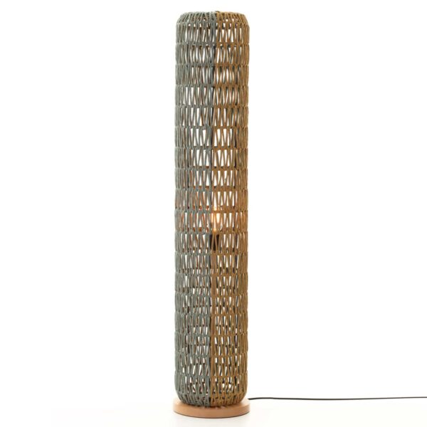 ΦΩΤΙΣΤΙΚΟ ΔΑΠΕΔΟΥ HM4356 ΜΕΤΑΛΛΟ-PAPER ROPE ΣΕ ΜΠΕΖ-ΦΥΣΤΙΚΙ Φ23X123Υεκ. - Image 3