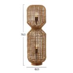 ΦΩΤΙΣΤΙΚΟ ΔΑΠΕΔΟΥ HM4359 ΜΕΤΑΛΛΟ-PAPER ROPE ΣΕ ΚΑΦΕ-2 ΛΑΜΠΕΣ Φ25x78,5Υεκ. - Image 2