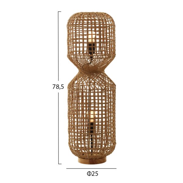 ΦΩΤΙΣΤΙΚΟ ΔΑΠΕΔΟΥ HM4359 ΜΕΤΑΛΛΟ-PAPER ROPE ΣΕ ΚΑΦΕ-2 ΛΑΜΠΕΣ Φ25x78,5Υεκ. - Image 2