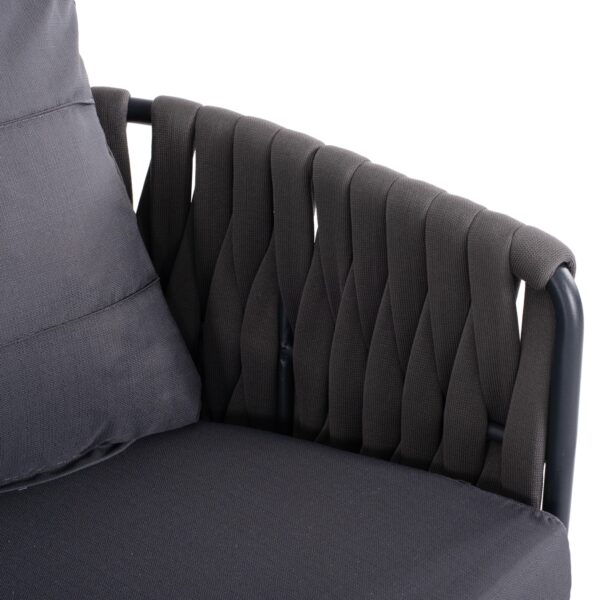 ΚΑΝΑΠΕΣ ΤΡΙΘΕΣΙΟΣ ΑΝΘΡΑΚΙ-ΑΝΟΙΧΤΟ ΓΚΡΙ HM5924.10 188x76x95Υ εκ. - Image 5