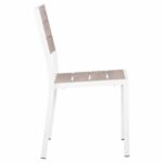 ΚΑΡΕΚΛΑ ΑΛΟΥΜΙΝΙΟΥ SAGA HM6063.01 ΛΕΥΚΗ ΜΕ POLYWOOD 46x52x86Υεκ. - Image 4