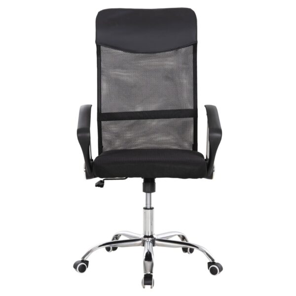 ΚΑΡΕΚΛΑ ΓΡΑΦΕΙΟΥ CABLE HM1000.31 ΜΑΥΡO MESH-ΠΟΔΙ ΧΡΩΜΙΟΥ 61x56x107-117Υεκ. - Image 3