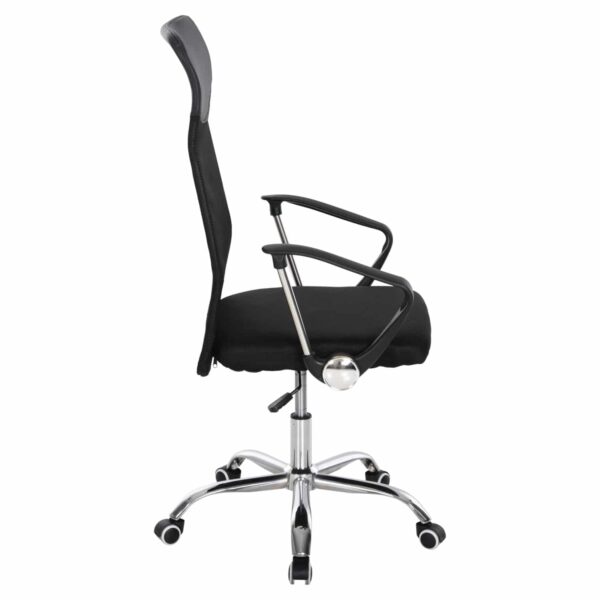 ΚΑΡΕΚΛΑ ΓΡΑΦΕΙΟΥ CABLE HM1000.31 ΜΑΥΡO MESH-ΠΟΔΙ ΧΡΩΜΙΟΥ 61x56x107-117Υεκ. - Image 4