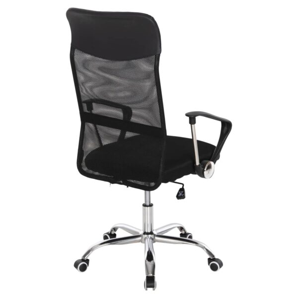 ΚΑΡΕΚΛΑ ΓΡΑΦΕΙΟΥ CABLE HM1000.31 ΜΑΥΡO MESH-ΠΟΔΙ ΧΡΩΜΙΟΥ 61x56x107-117Υεκ. - Image 5