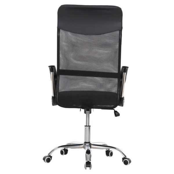 ΚΑΡΕΚΛΑ ΓΡΑΦΕΙΟΥ CABLE HM1000.31 ΜΑΥΡO MESH-ΠΟΔΙ ΧΡΩΜΙΟΥ 61x56x107-117Υεκ. - Image 6